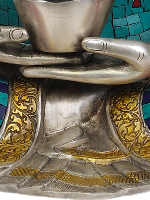 24" Lord Buddha with Pinda-Patra In Brass | Handmade | Made In India