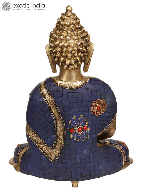 14" Meditating Buddha In Brass | Handmade | Made In India