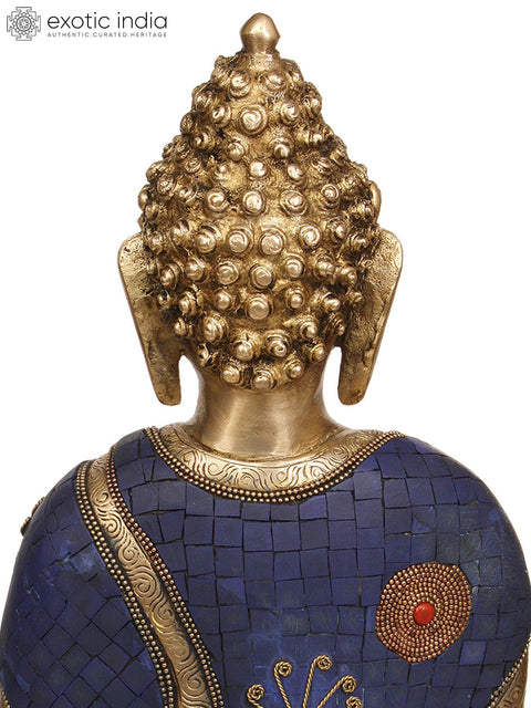 14" Meditating Buddha In Brass | Handmade | Made In India