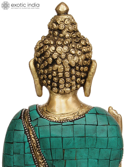 10" Lord Buddha Interpreting the Law of Dharma In Brass | Handmade | Made In India