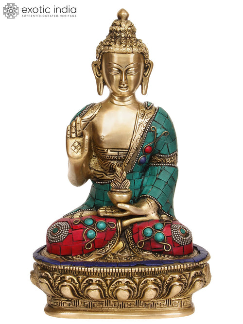 10" Lord Buddha Brass Statue Interpreting Dharma Handmade