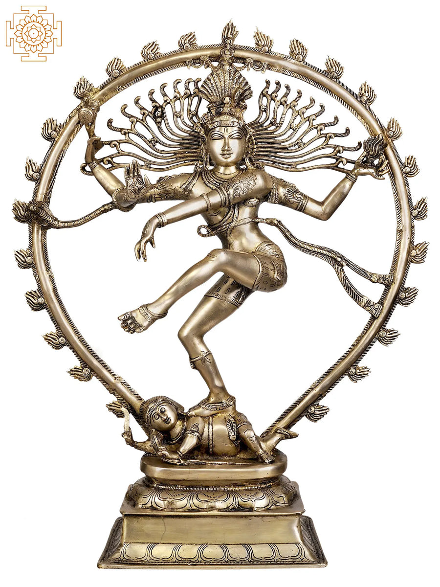 36" Large Nataraja Brass Statue - King of Dancers Handmade