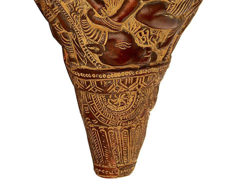 10" Goddess Durga Conch In Brass | Handmade | Made In India