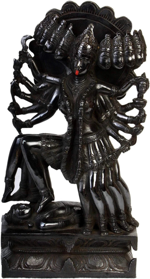 15" Beyond MahakaliÕs Ferocity | Handmade Brass Statue
