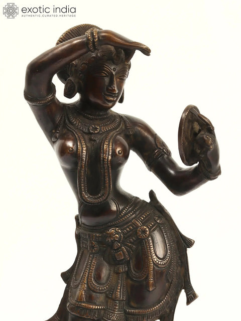13" The Apsara Applying Vermillion (A Statue Inspired by Khajuraho)| Indian Handcrafted Idol