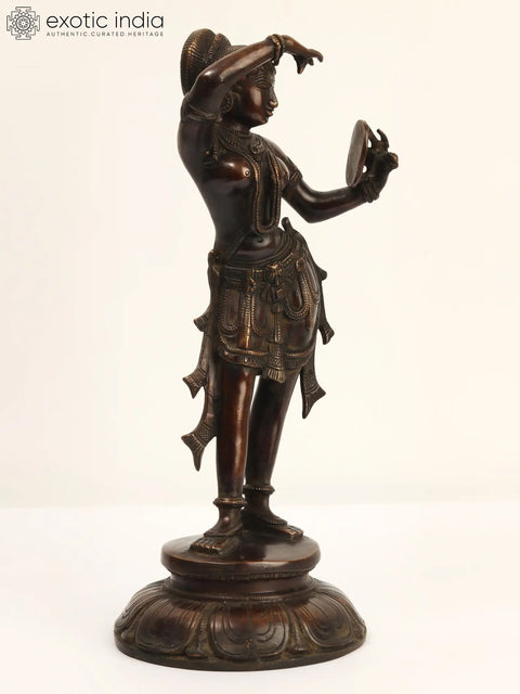 13" The Apsara Applying Vermillion (A Statue Inspired by Khajuraho)| Indian Handcrafted Idol