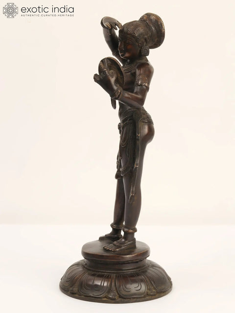 13" The Apsara Applying Vermillion (A Statue Inspired by Khajuraho)| Indian Handcrafted Idol