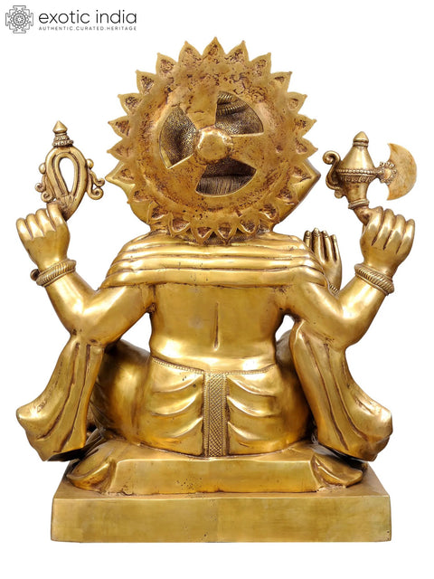 31" Large Size Lord Ganesha in Brass | Handmade | Made In India