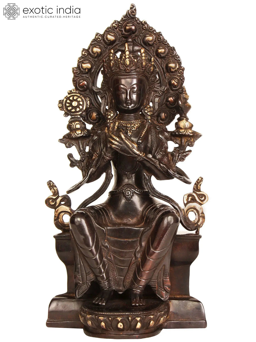 11" Maitreya Future Buddha Brass Statue Handmade