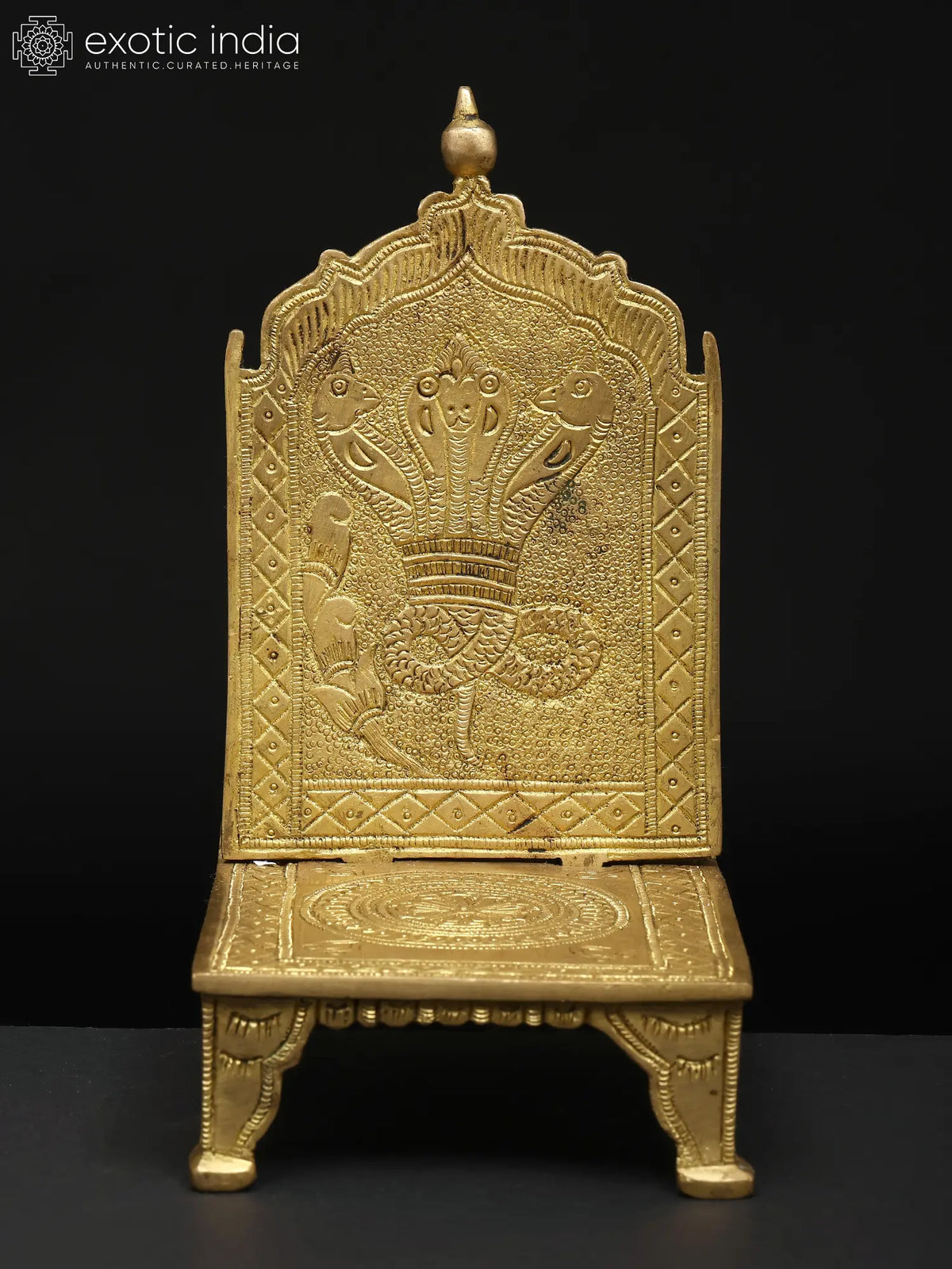 7" Deity Throne in Brass | Handmade | Made in India