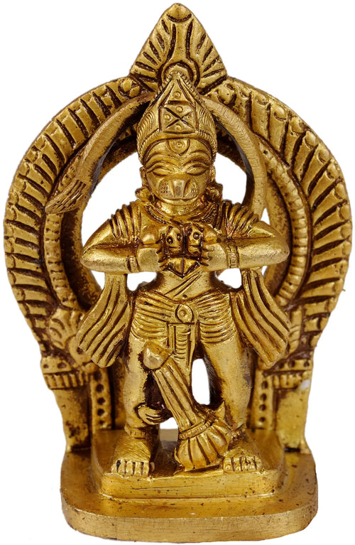 2" Hanuman Bhakta Brass Statue Handmade