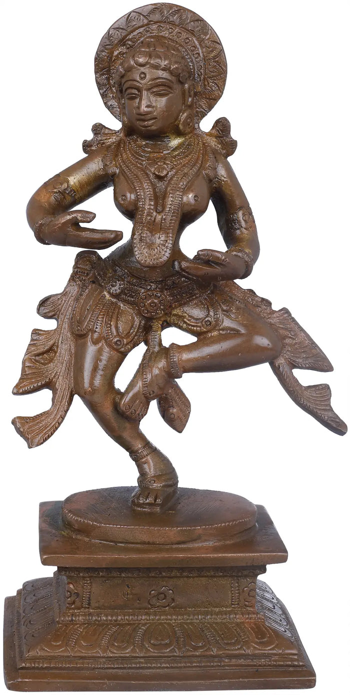7" A Classical Indian Dancer In Brass | Handmade | Made In India