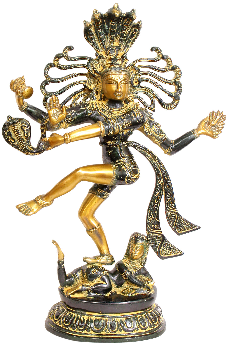 17" Chandrashekhar Nataraja Handmade Brass Statue