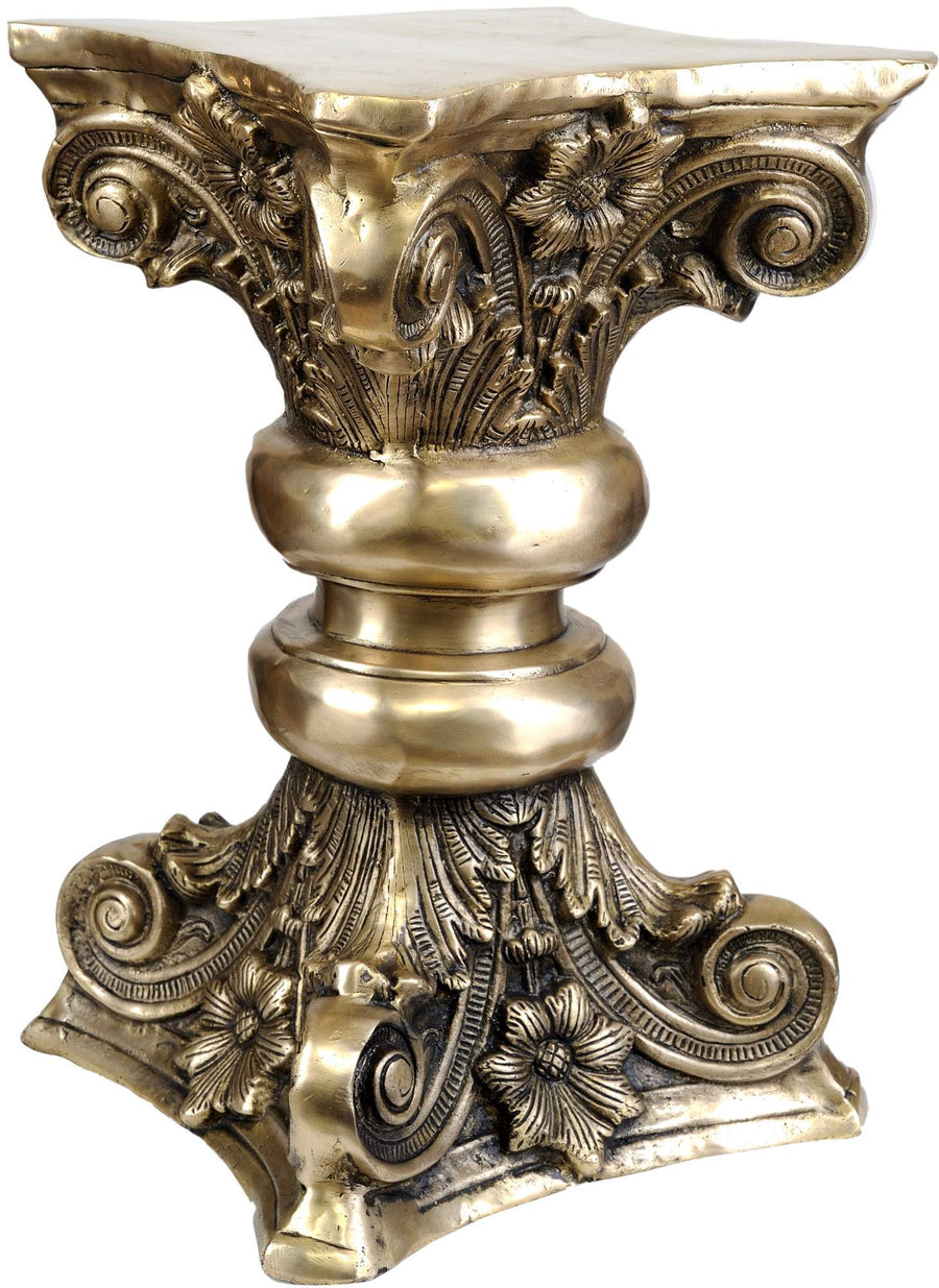 Brass Column Pedestal Handmade Metal Furniture