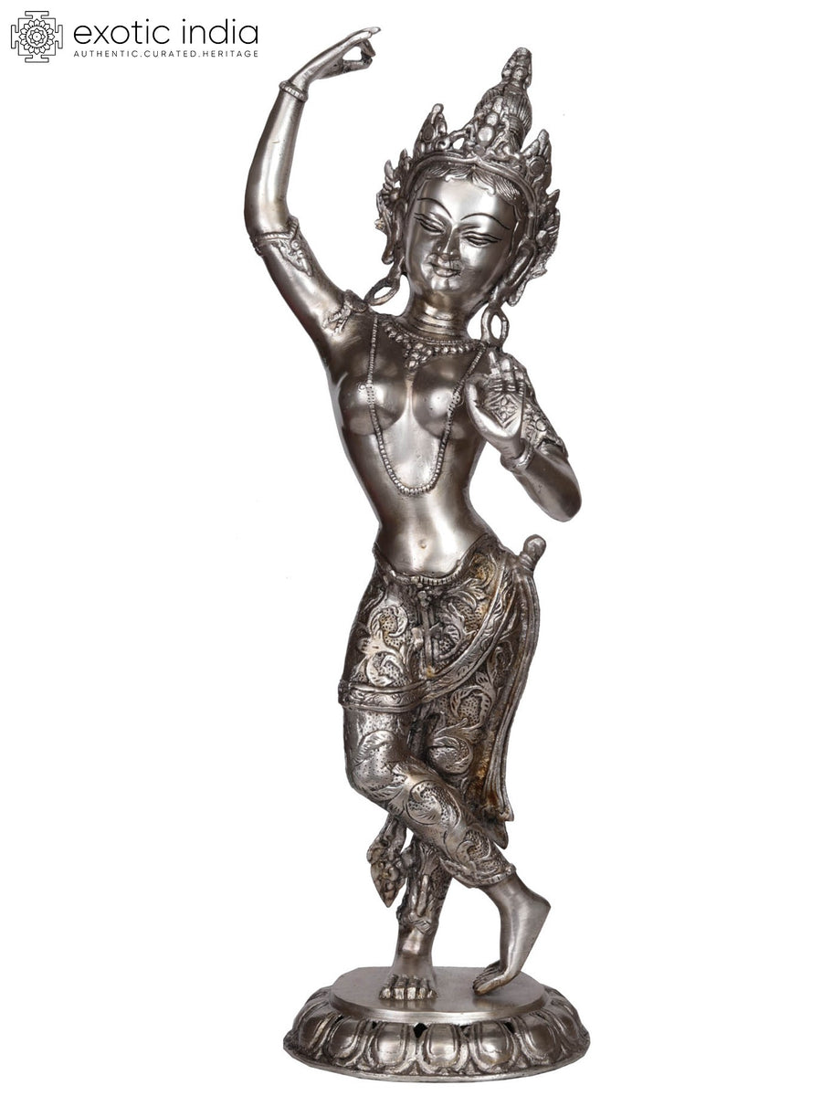 20" Handmade Tibetan Buddhist Mahamaya Devi Brass Statue