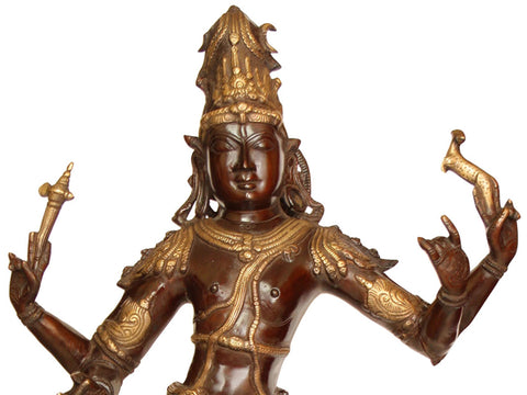 31" Large Size Lord Shiva as Pashupatinath In Brass