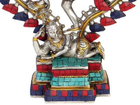 17" Lord Shiva as Nataraja  (Inlay Statue) In Brass