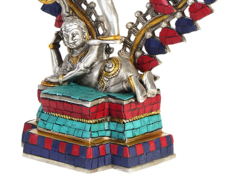 17" Lord Shiva as Nataraja  (Inlay Statue) In Brass