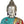 10" Lord Buddha Bust (Inlay Statue) In Brass