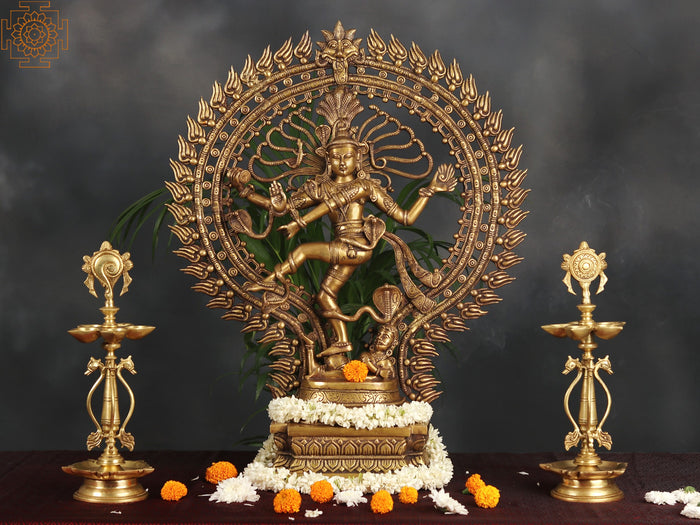 28" Large Size Lord Shiva as Nataraja Brass Sculpture