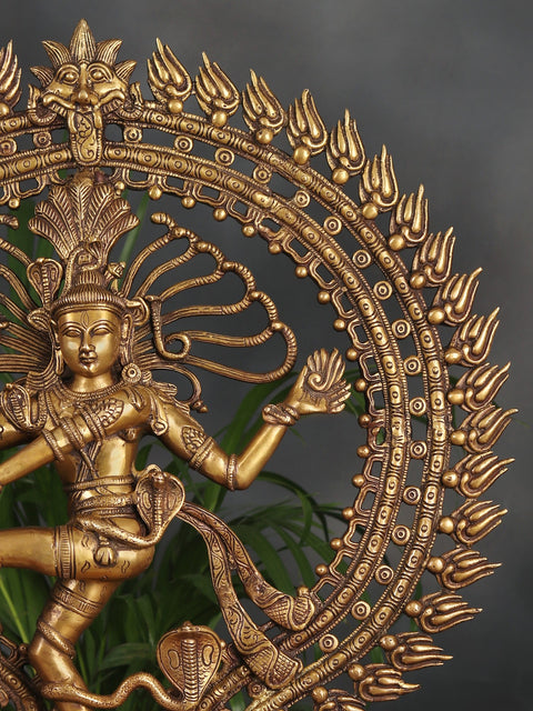 28" Large Size Lord Shiva as Nataraja Brass Sculpture