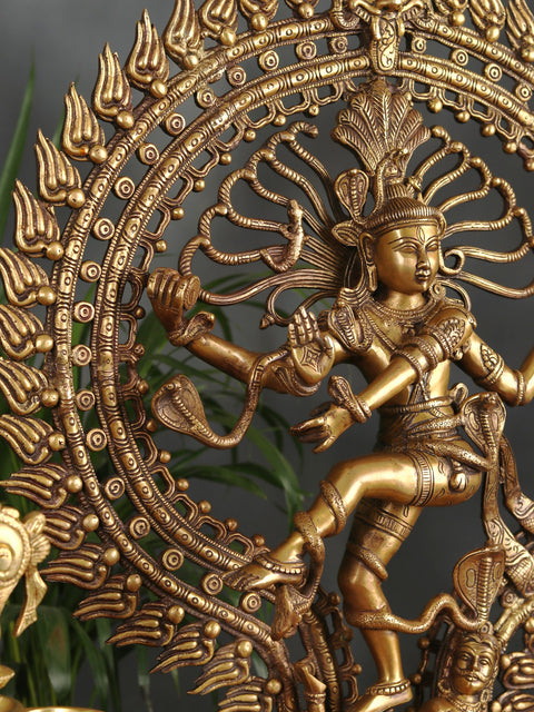 28" Large Size Lord Shiva as Nataraja Brass Sculpture