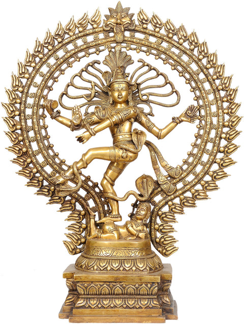 28" Large Size Lord Shiva as Nataraja Brass Sculpture