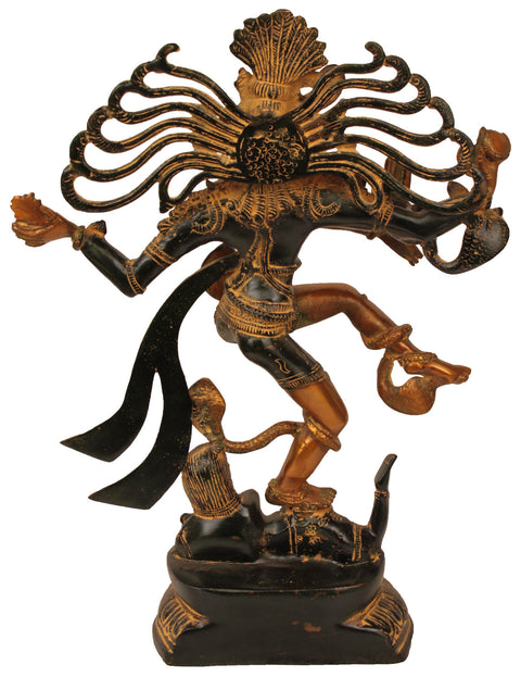 17” Twin Hued Nataraja Brass Sculpture | Handmade | Made in India