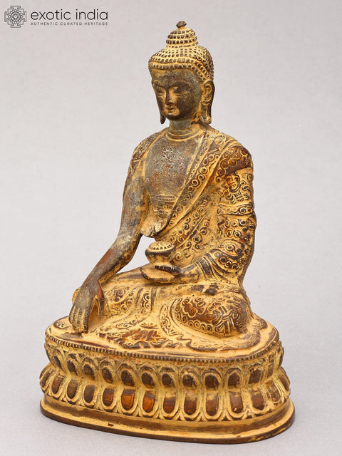 Lord Buddha in Earth-Witness Gesture (Robes Decorated with Auspicious Symbols and Stylized Designs)