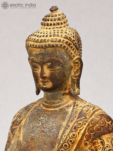 Lord Buddha in Earth-Witness Gesture (Robes Decorated with Auspicious Symbols and Stylized Designs)
