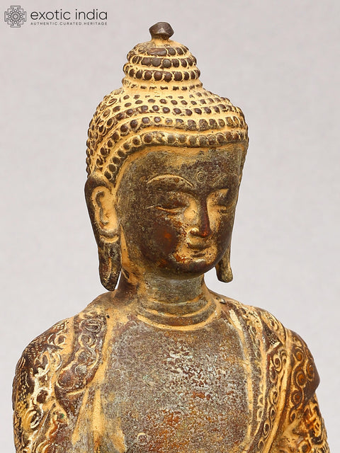Lord Buddha in Earth-Witness Gesture (Robes Decorated with Auspicious Symbols and Stylized Designs)