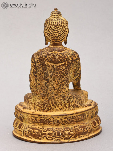 Lord Buddha in Earth-Witness Gesture (Robes Decorated with Auspicious Symbols and Stylized Designs)