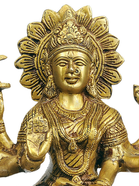 10" Sheran-Wali Mata Durga In Brass | Handmade | Made In India