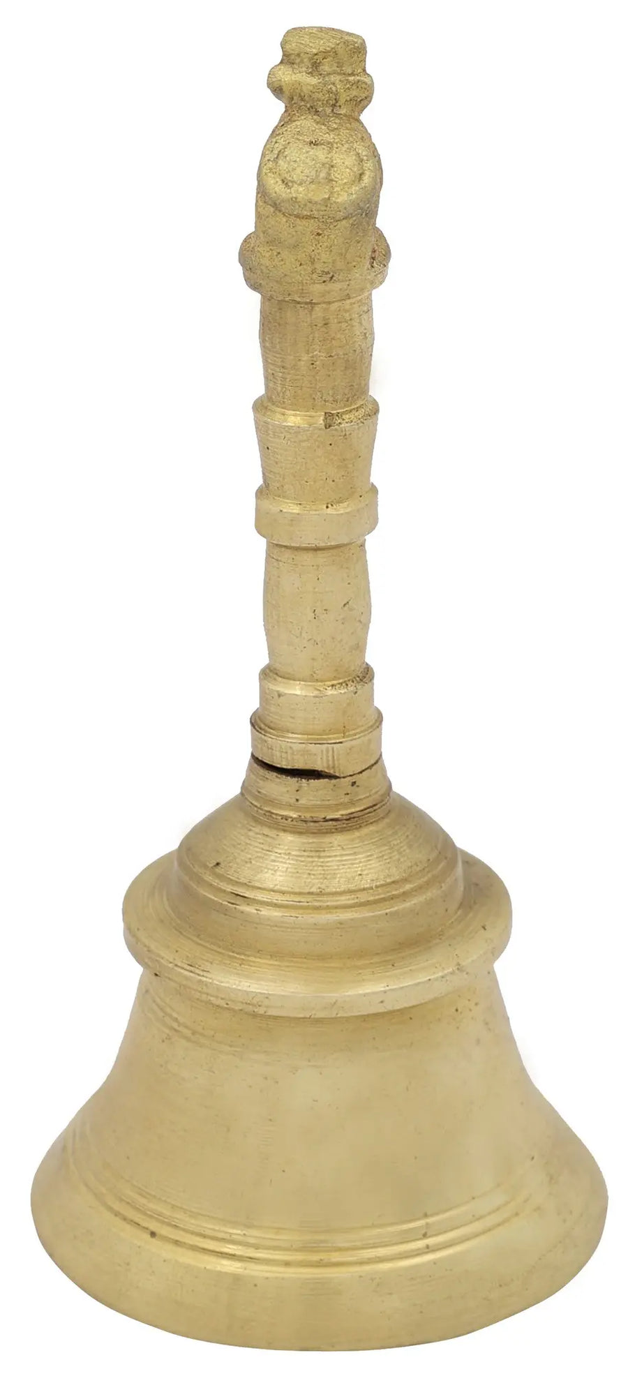 4" Nandi Brass Handheld Bell Statue Handmade