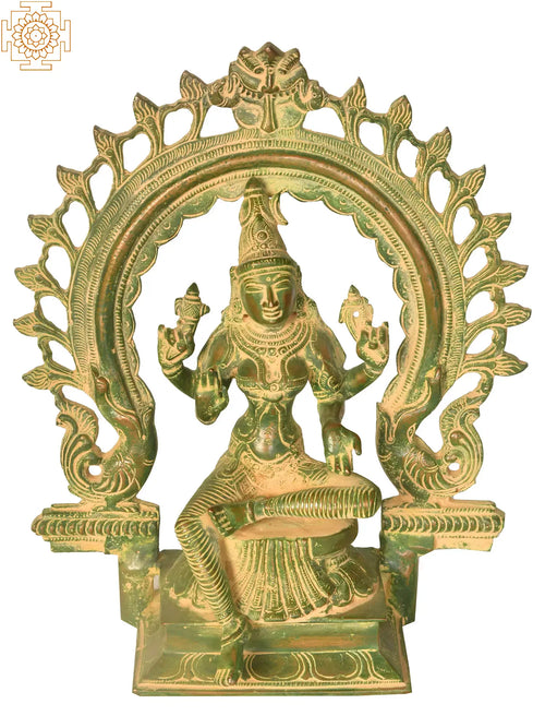 10" Brass Goddess Bhuvaneshvari Handmade Sculpture for Pooja
