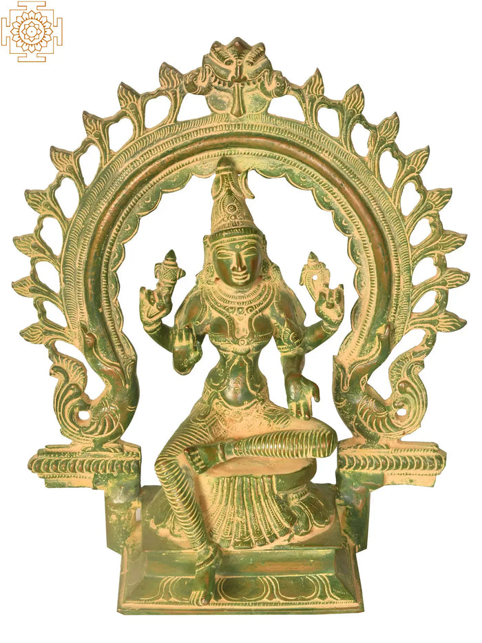 10" Brass Goddess Bhuvaneshvari Handmade Sculpture for Pooja