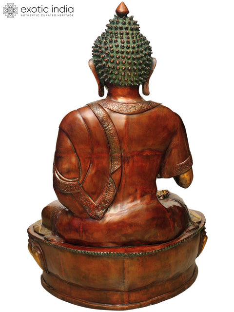 46" Large Size Lord Buddha Idol in Abhay-Mudra In Brass | Handmade