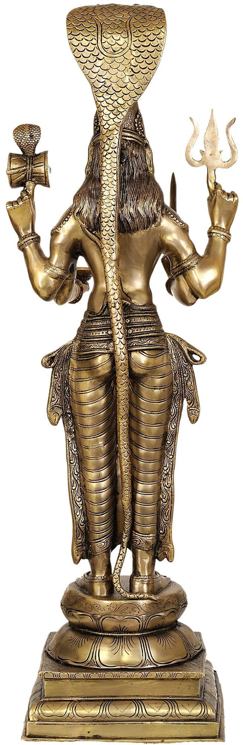 39" Large Size Goddess Parvati as Durga In Brass | Handmade | Made In India