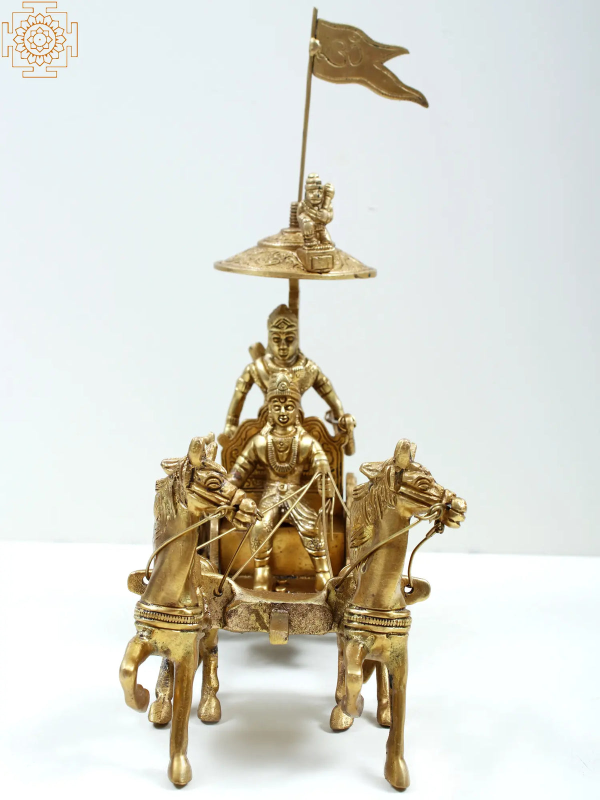 9" Gita Updesha Brass Sculpture | Handmade | Made in India