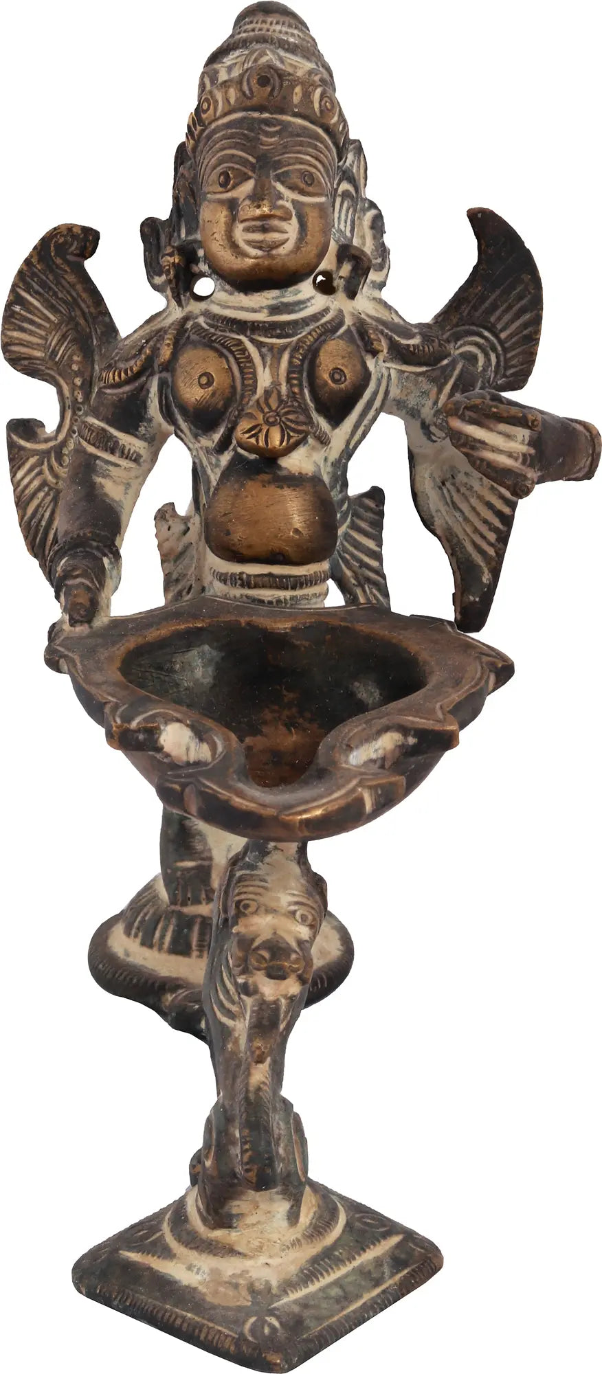 5" Garuda Brass Lamp Handmade for Home Decor