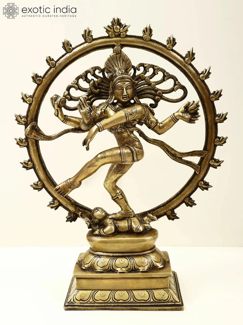 13" Nataraja Handmade Brass Statue for Pooja