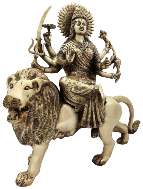 21" Devi Durga In Brass | Handmade | Made In India
