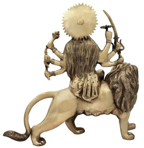 21" Devi Durga In Brass | Handmade | Made In India