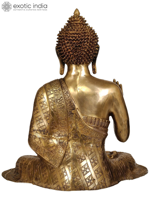 29" Large Size Lord Buddha | Brass | Handmade | Made In India