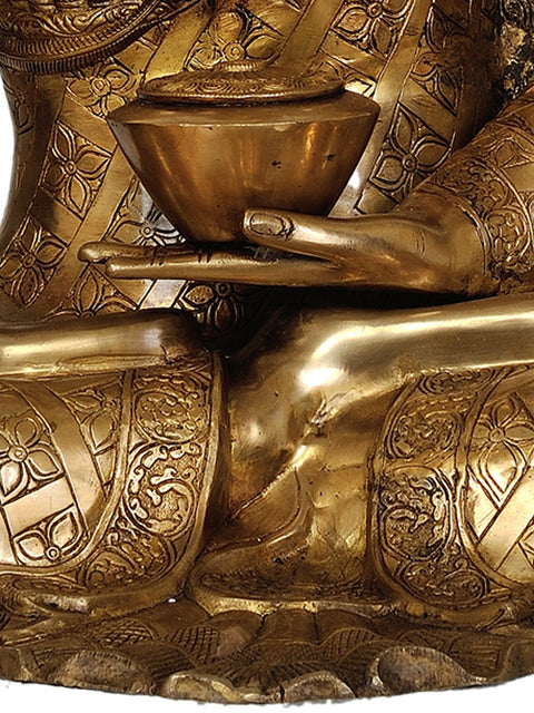 29" Large Size Lord Buddha | Brass | Handmade | Made In India