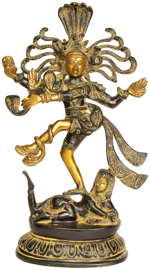14" Nataraja Handmade Brass Statue for Home Decor