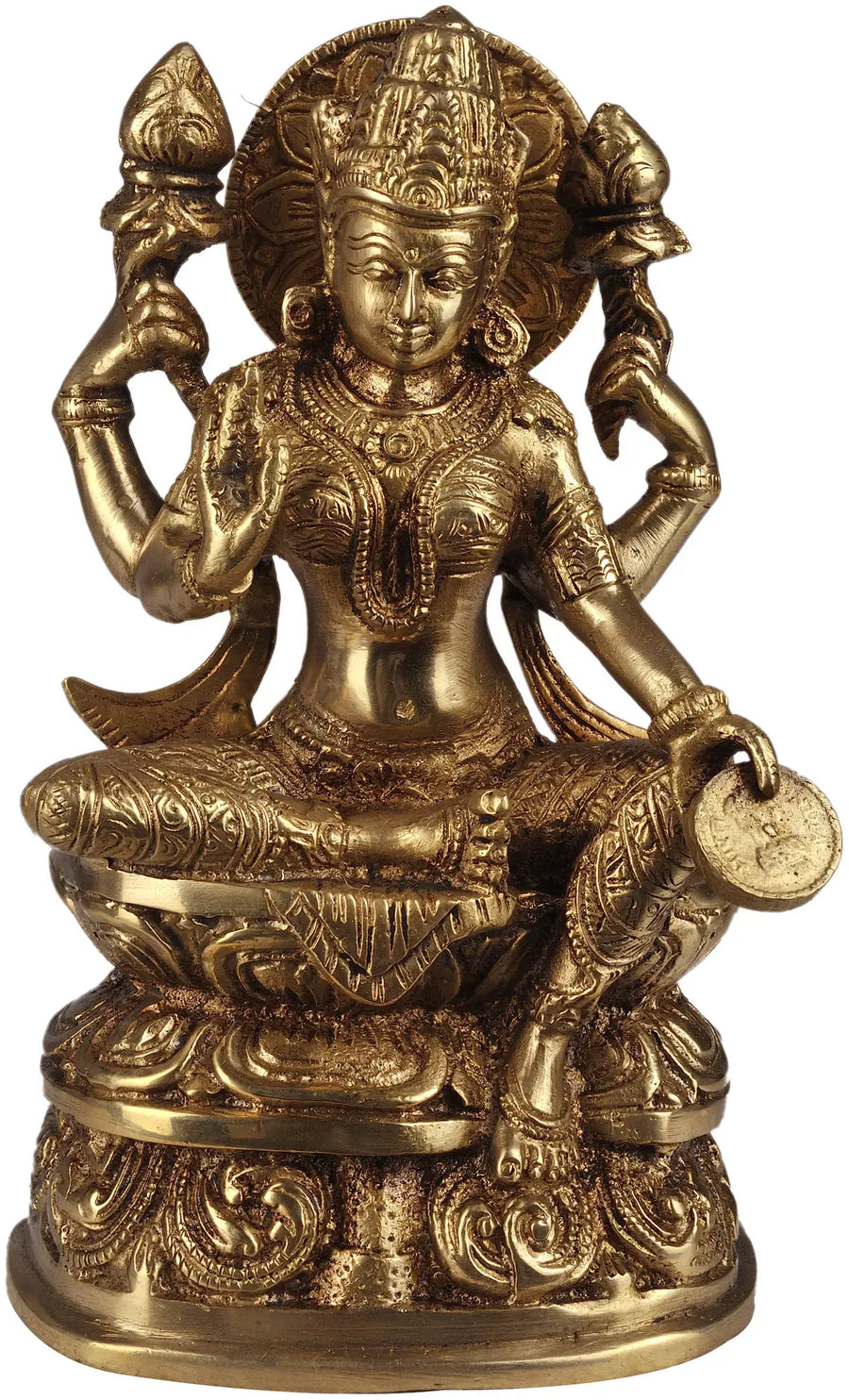 Brass Devi Lakshmi Statue for Pooja