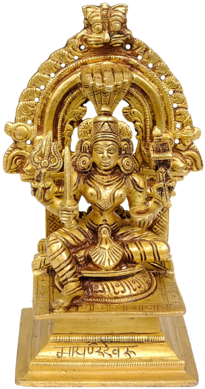 5" Devi Mariamman Idol in Brass | Handmade | Made in India