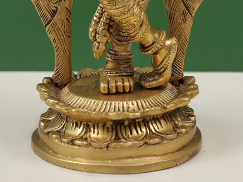 11" Murlidhar Krishna Brass Sculpture | Handmade Brass Statue | Made in India