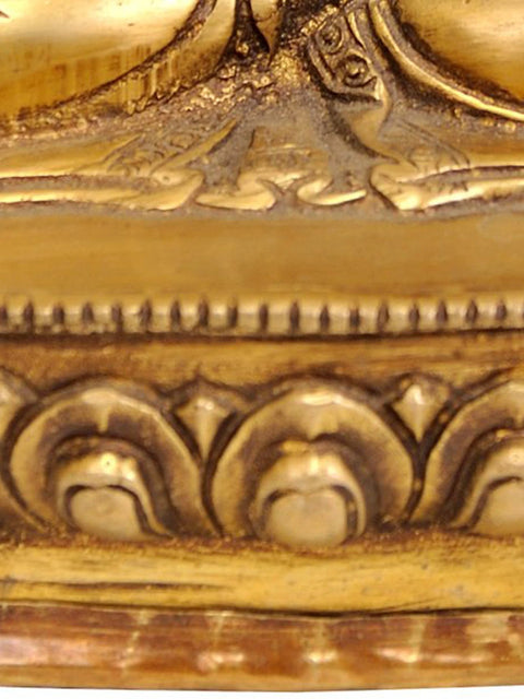 8" Buddhist Deity Chenrezig (Shadakshari Lokeshvara) Brass Statue | Handmade | Made in India